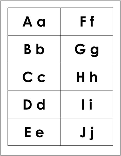 diy alphabet flash cards  printable abc flashcards printable images