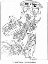 Coloriage Japon Japonais Japonaise Chapeau Kimono Coloriages Dover Malbuch Erwachsene Giappone Colorare Japonese Justcolor Adultes Mandala Adulti Colorier Mandalas Pintar sketch template