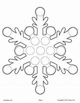 Winter Do Dot Printables Printable Snowflake Crafts Preschool Activities Kids Worksheets Pages Snow Kindergarten Coloring Painting Toddlers Supplyme Dots Ice sketch template