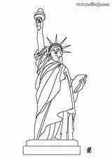 Libertad Estatua Pintar Línea sketch template