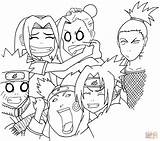 Coloring Naruto Pages Squad Printable sketch template