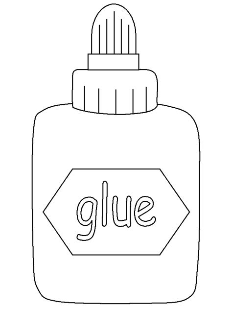 glue school coloring pages coloring book