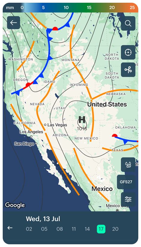 read  weather fronts map   expert windyapp