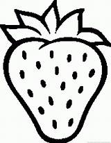 Strawberry Coloring Print sketch template
