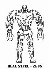 Coloring Pages Robots Print Boys Robot Steel Zeus Real sketch template