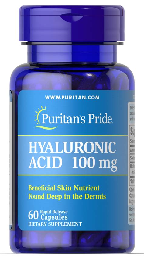 hyaluronic acid  mg  capsules  puritans pride