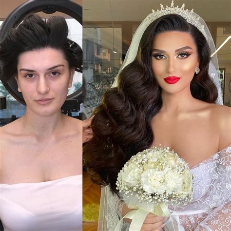15 amazing photos before and after brides wedding makeup transformations
