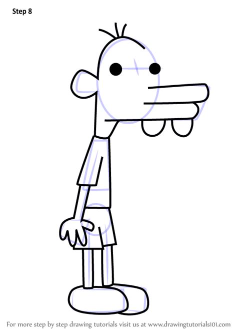 Step By Step How To Draw Manny Heffley From Diary Of A