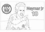 Neymar Jr Coloring Soccer Psg Santos Football Player Logo Pages Da Olympics Kids Color Silva Júnior Great Simple sketch template