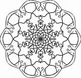 Coloring Orniment Mandala Shape Adult Style Wecoloringpage sketch template