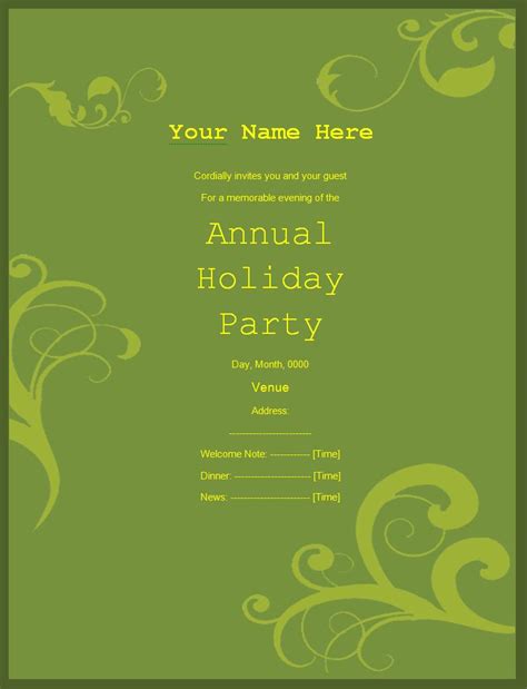 party invitation templates  word templates
