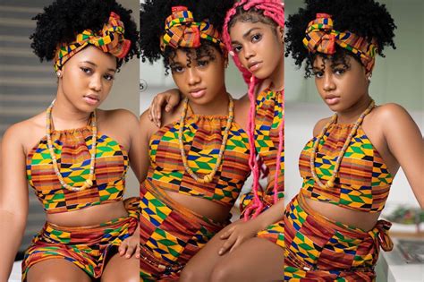 pics see these hot shots of two african beauties in kente prints