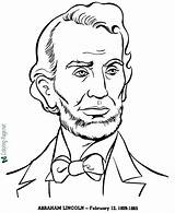 Coloring Presidents Abraham Lincoln Pages sketch template