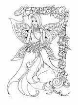 Fairy Coloring Pages Fairies Lineart Adult Deviantart Faries Adults Pic Printable Drawings Colouring Drawing Ausmalbilder Sheets Line Mystical Elf Kids sketch template