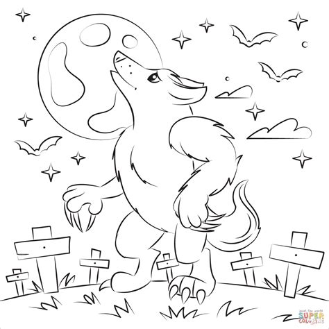 anime werewolf coloring pages coloring pages