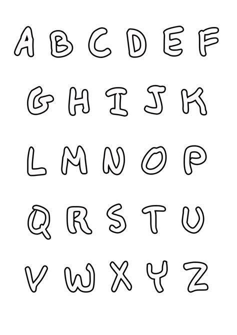 simple alphabet  alphabet coloring pages  kids  print color