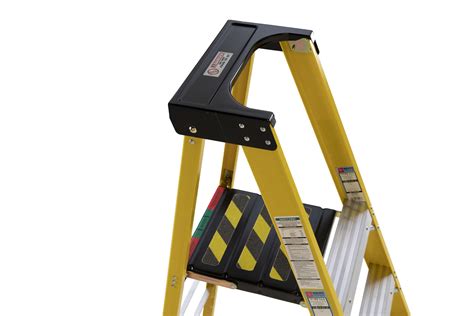 fiberglass  series platform ladder type aa  lb rated bauer corporation