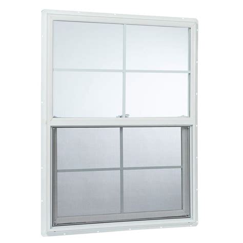 tafco windows       series single hung vinyl window insulated  grids