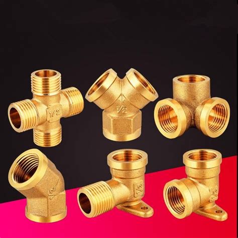Cross Angle 45 Degrees Of Copper Bsp 1 2 Male Female Thread 4 Way