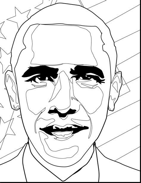 president obama coloring page  getcoloringscom  printable