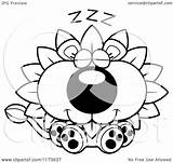 Dandelion Coloring Mascot Sleeping Lion Flower Clipart Cartoon Cory Thoman Outlined Vector Getcolorings Pages Getdrawings 2021 sketch template