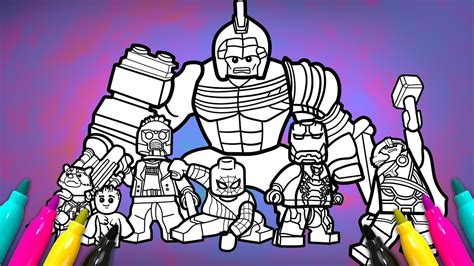 avengers infinitywar coloring page lego superheroes  coloring youtube