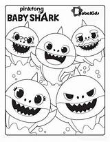Shark Coloring Bubakids sketch template