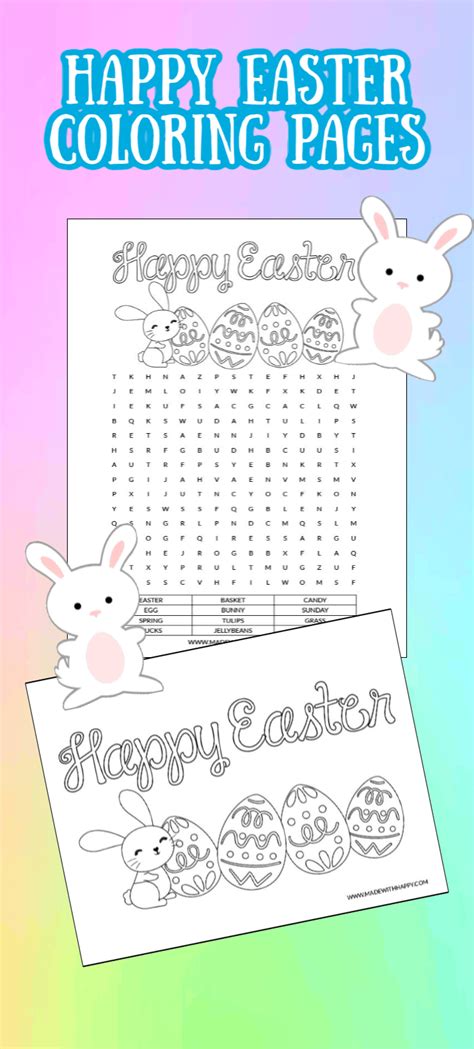 printable happy easter coloring pages   happy