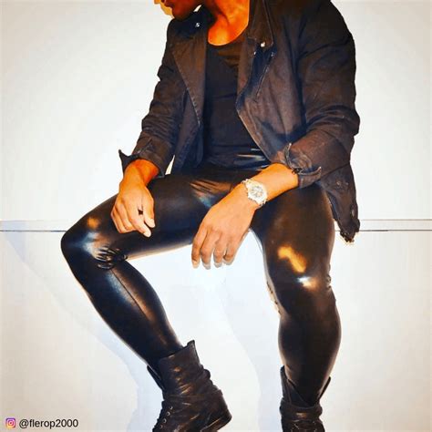 10 Ways To Wear Mens Wet Look Black Leggings For Men