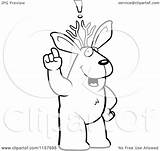 Jackalope Coloring Idea Pages Clipart Cartoon Outlined Vector Cory Thoman Template sketch template