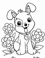 Dog Coloring Pages Puppy Spring Choose Board Easy Kids Printable sketch template