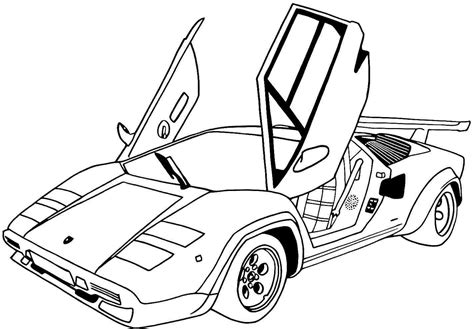 sports car coloring page printable coloring home