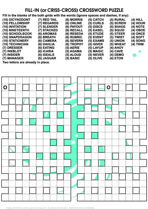 printable puzzles  young adults printable crossword puzzles
