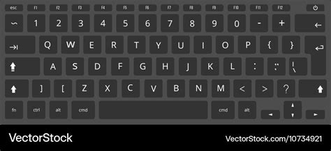 black laptop computer keyboard template royalty  vector