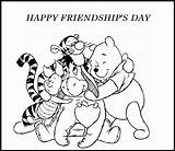 Coloring Friendship Pooh Pages Winnie Friends Happy Quotes Printable Friend Kids Colouring Cartoon Color Disney Bear Tree Sheets Preschoolers Para sketch template