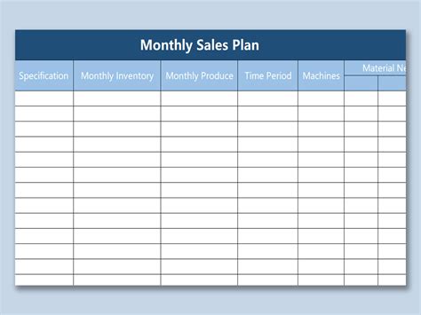 excel  monthly sales planxlsx wps  templates