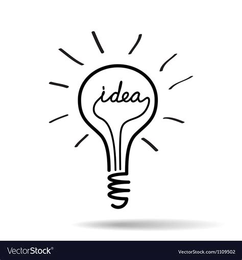 light bulb idea royalty free vector image vectorstock