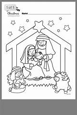 Christmas Coloring Nativity Bible Sunday School Pages Crafts Childrens Kids Make Choose Board sketch template