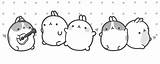 Molang Coloring Dance Friends His Pages sketch template