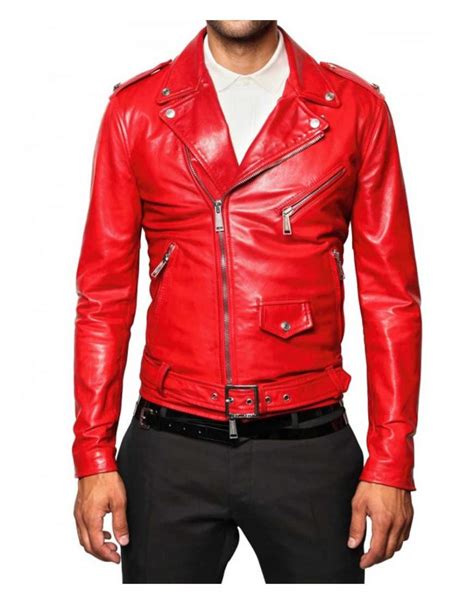 motorcycle belted asymmetrical red leather jacket ultimate jackets blog