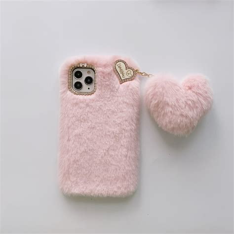 Allytech Iphone 12 Pro Max Case 6 7 Cute Girly Soft Warm Faux Fur