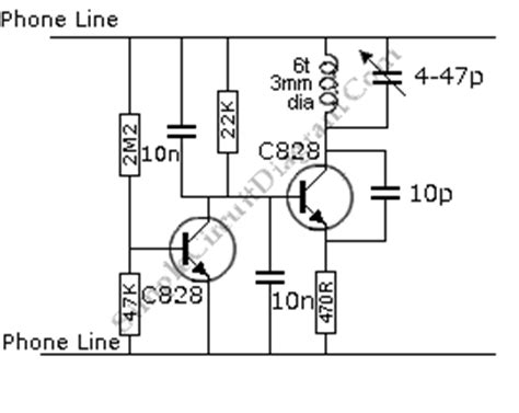 wireless telephone  spy simple circuit diagram