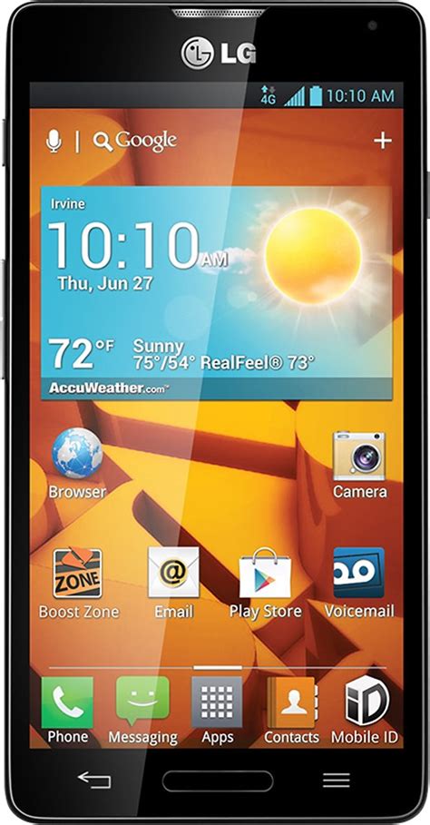 buy boost mobile lg optimus   lte  contract cell phone