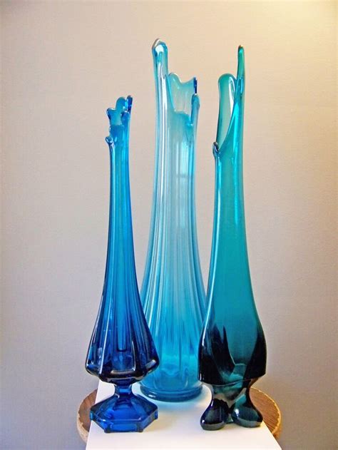Aqua Blue Glass Vases