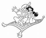 Aladdin Jasmine Tapis Coloriages Princesse Ancenscp Colornimbus sketch template