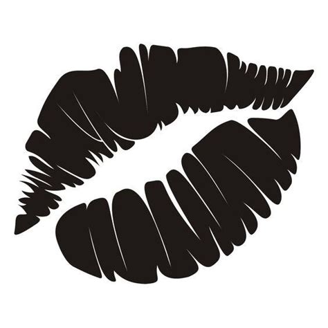 lips silhouette vector art dxf file free download