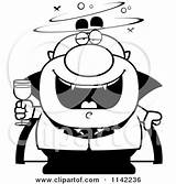 Drunk Vampire Pudgy Clipart Cartoon Thoman Cory Outlined Coloring Vector sketch template