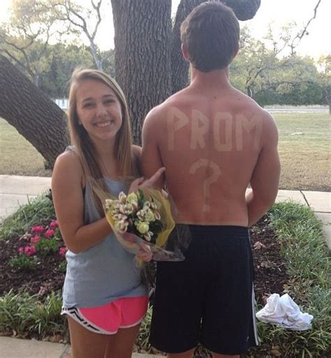 cute ways to ask her to prom duncan tans prom into his back as a creative way to ask his
