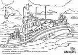 Coloring Pages Boat Colouring Guard Coast Lifeboat Whitstable Station sketch template