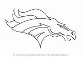 Broncos Denver Logo Draw Drawing Pages Step Boise State Nfl Template Sketch Tutorials Coloring Football Templates Drawingtutorials101 sketch template